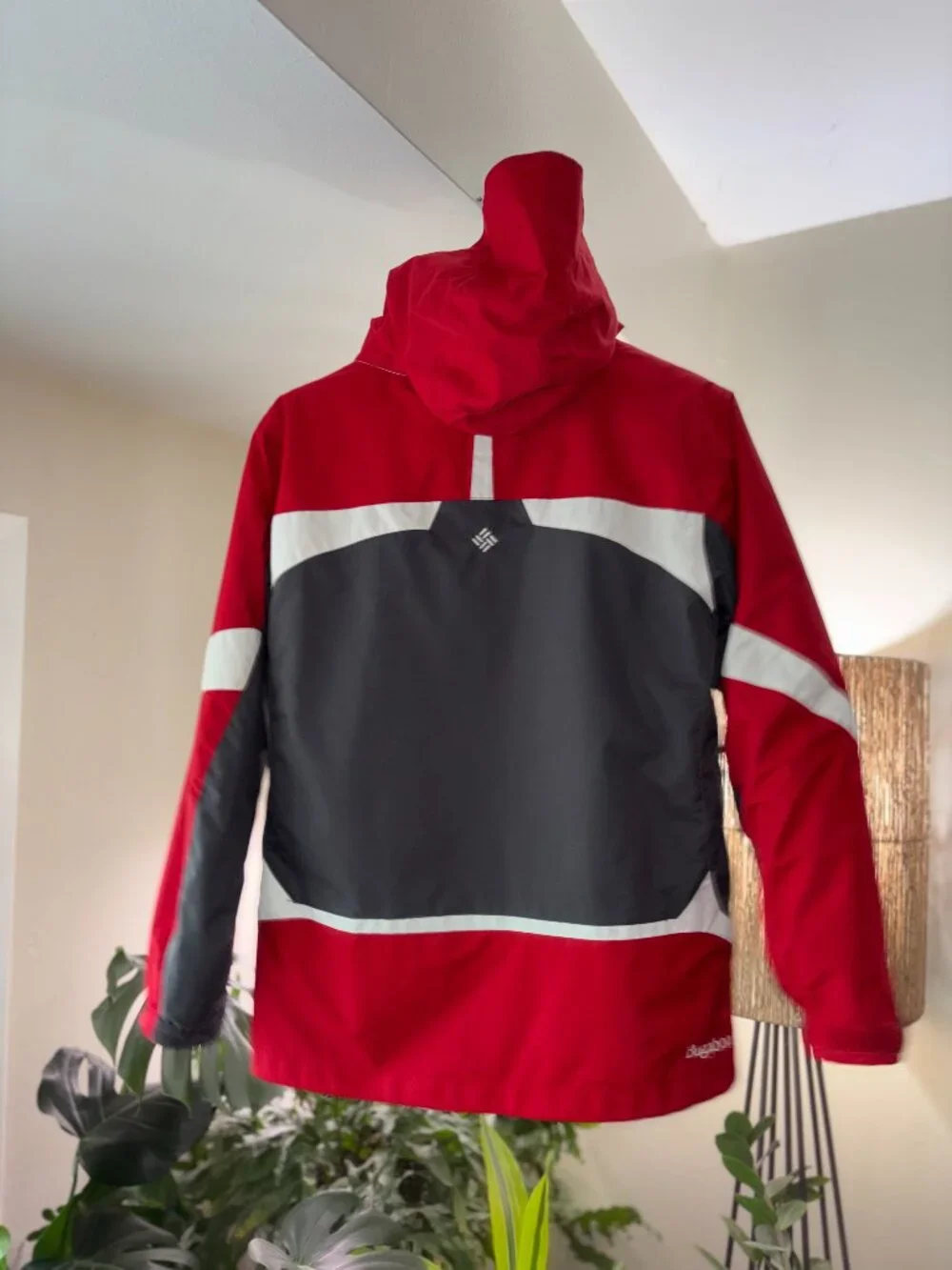 Columbia Youth Bugaboo Omni-Tech Jacket Red Gray Size L 14/16 Waterproof Ski